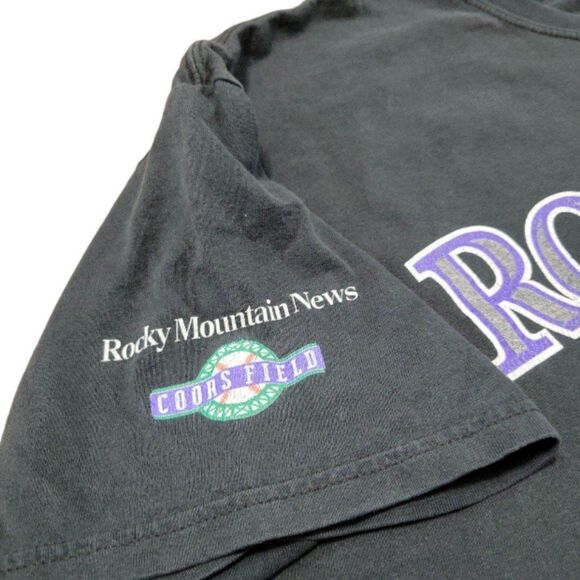 Colorado Rockies Shirt Size XL Jamey Carroll 1 Graphic Tee Graphic Print T-Shirt - Picture 6 of 7